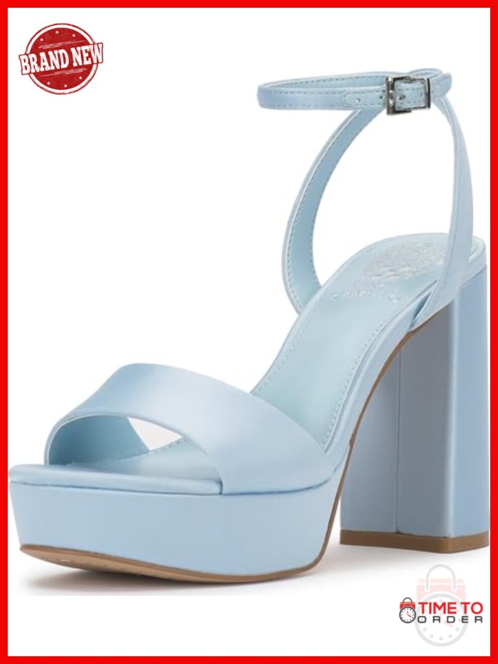 Platform Heel Sandal Block Heel Crisscross Ankle Strap Open Toe Buckle